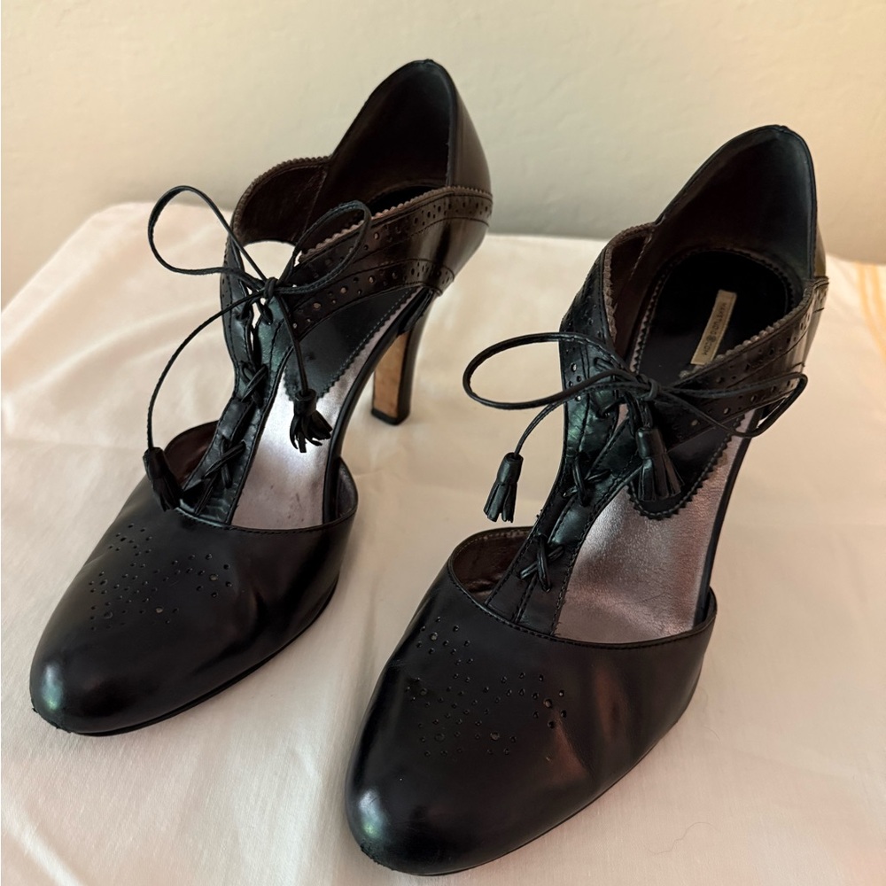 Max Studio Black Lace-Up Heels